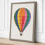 Geometric Hot Air Balloon Retro - Wrapped Canvas-1885294918-1885294928