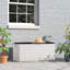 Boîte de rangement de jardin 75gal 280L noir et blanc - siège verrouillable, à roulettes, résine de polypropylène