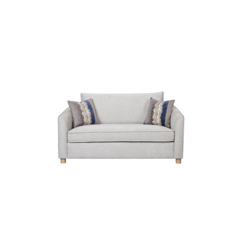Comfortable Loveseat Fabric With Two Elegant Down Pillows, Offering Exceptional Relaxation And Support For Your Living Space.
