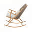 Chaise berçante d'extérieur en rotin PE