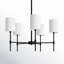 Lustre classique 5 lumières à abat-jour noir mat Millie-615305519