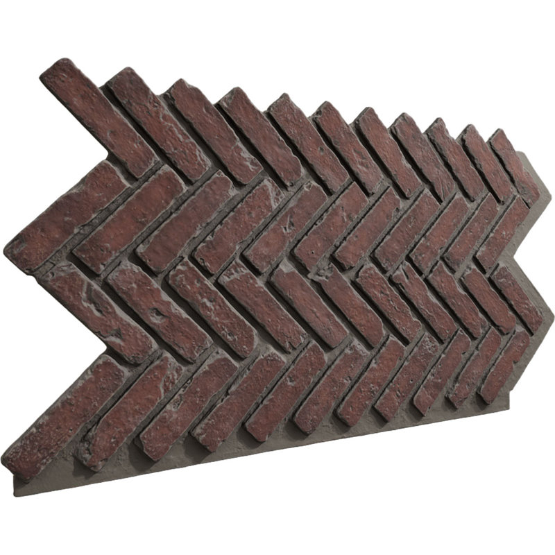Panneau de fausses briques à chevrons EverStone, l 46 1/2 po x H 25 1/4 po x P 1 po, couleur Stratus, Stratus