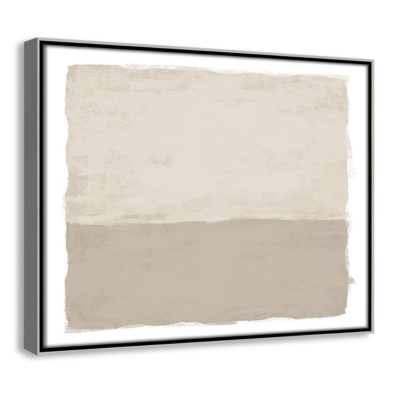 Silent Sands II - Landscape Version Print par Natalie Carpentieri, Toile avec cadre, Flottant argent, L 15,5 po x H 12,5 po