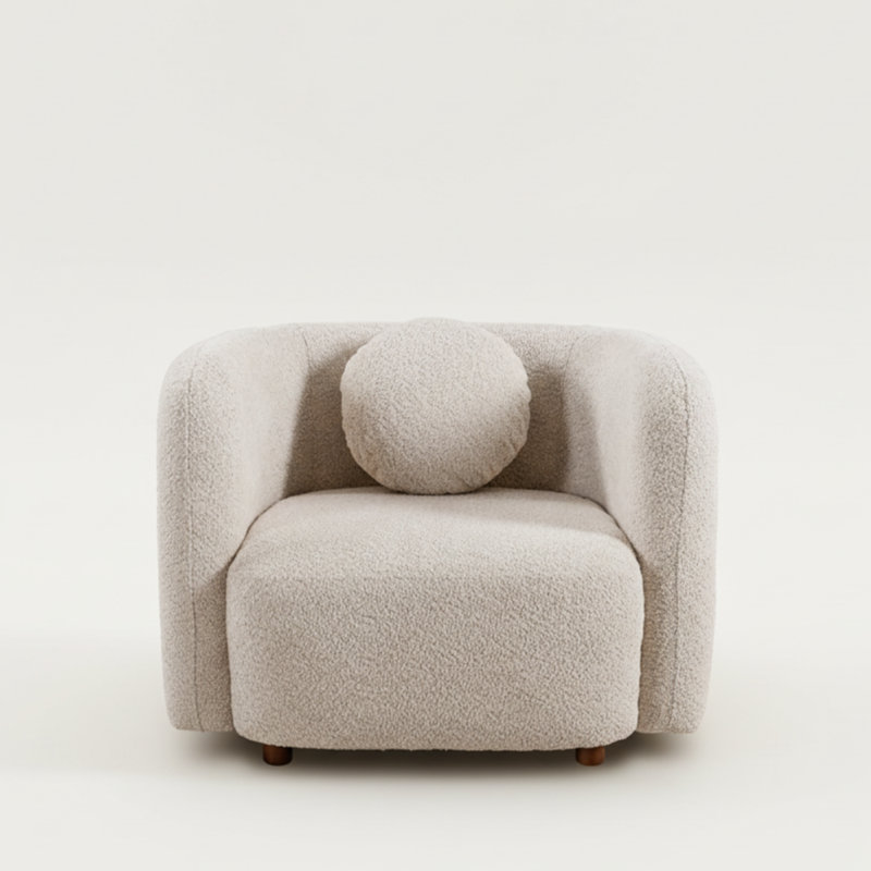 Fauteuil Foye Boucle, Beige, 1