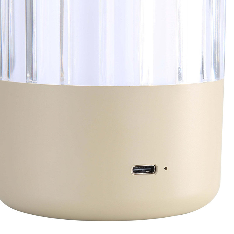 Lampe de table à DEL intégrée Lunari, Blanc mat