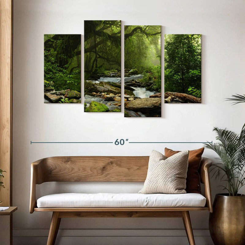 Forêt tropicale d'Alvord au Népal, H 32 po x l 52 po