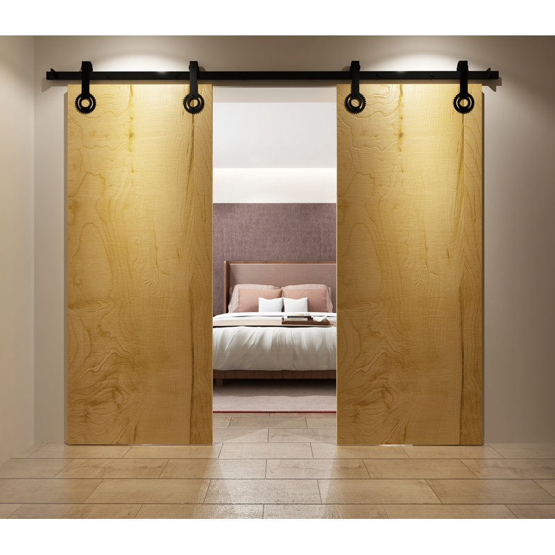 Ensemble de quincaillerie pour porte de grange à double rail gear standard, 216 po