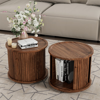 Ensemble de tables basses rondes 2 pièces