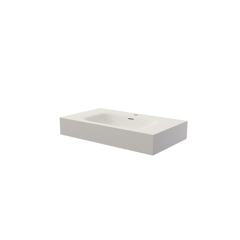 Lavabo de salle de bain polyvalent en résine de pierre avec une conception durable et plusieurs options d'installation pour les espaces modernes