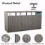 La poubelle contient 3 poubelles en métal pour le rangement des ordures, en acier galvanisé inoxydable-121341714