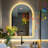 Arched Bathroom Mirror With Led Lights And Built-in Bluetooth Speaker, Time Temperature Display Unit - Smart Lighted Vanity Makeup Wall Mounted Mirrors - 3 Lights Setting Anti-fog Dimmable Ip56