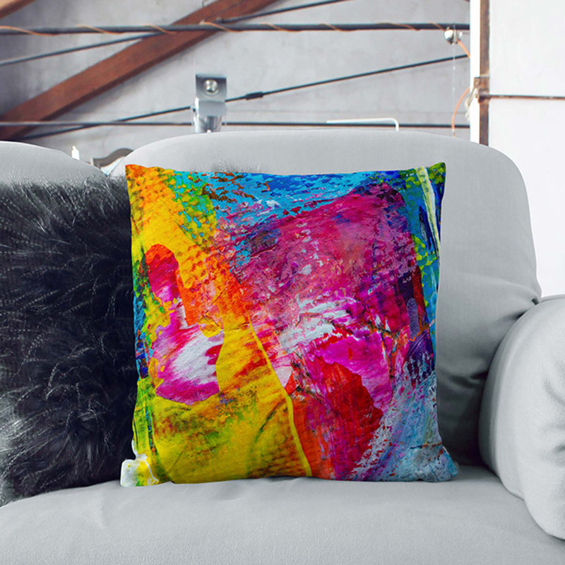 Abstract Square Throw Cushion, 55 x 55 cm