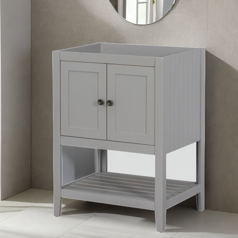 24" Single Bathroom Vanity Base Only, Gray