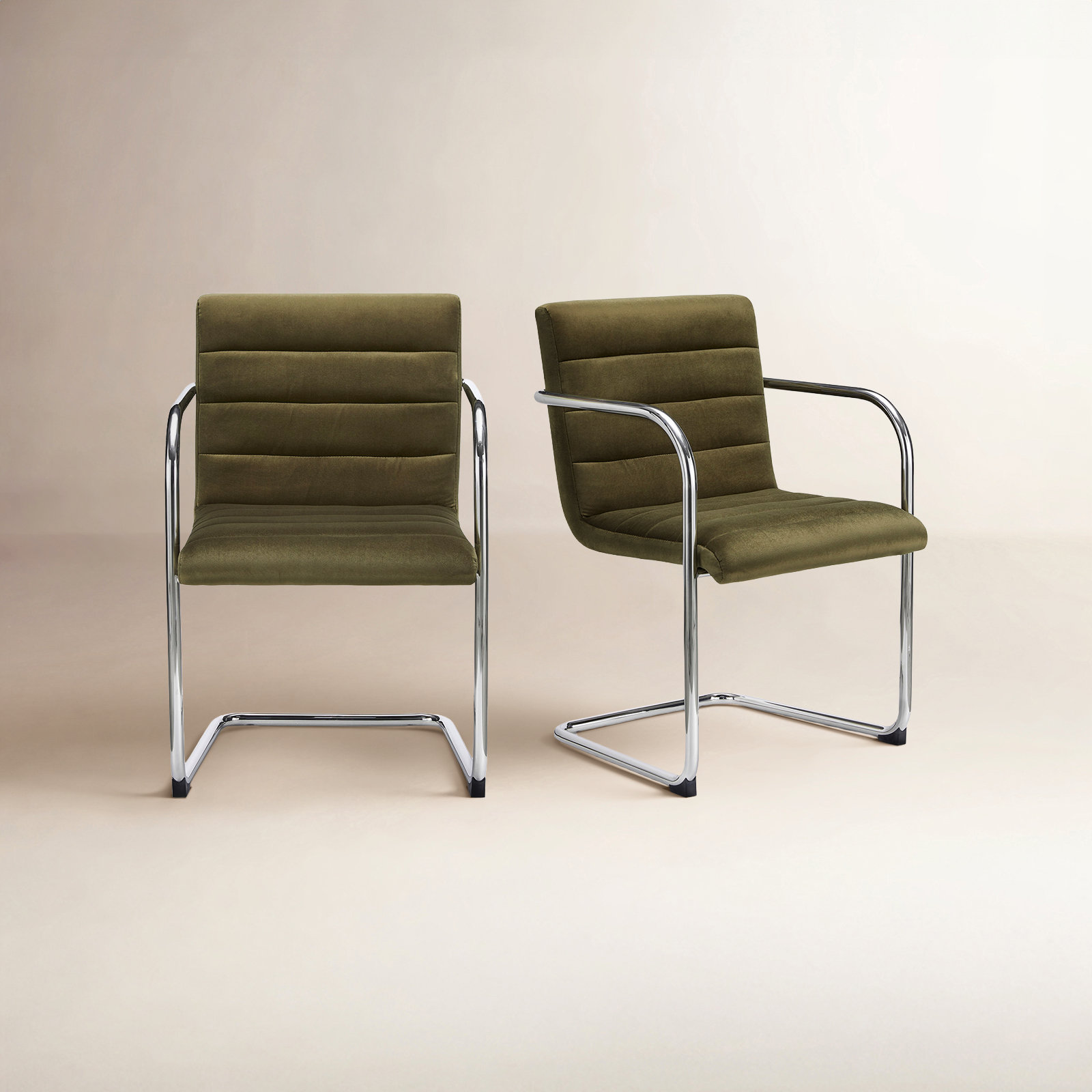Mohair Side Chair, Green