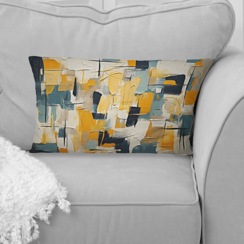 Coussin décoratif carré expression carrée abstraite