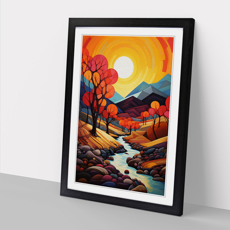 Landscape Orphism No.3 - Framed Print, Black Framed, 46cm H x 34cm W x 2" D