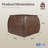 Elliona Square Top-Grain Leather Pouf Ottoman-1223669392