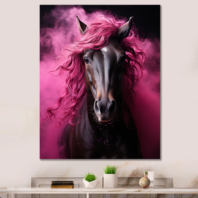 Black Pink Horse Vibrant Equine III " Black Pink Horse Vibrant Equine III "