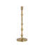 Porte-bougie effilé mince en aluminium avec accents de perles, bronze-832673727