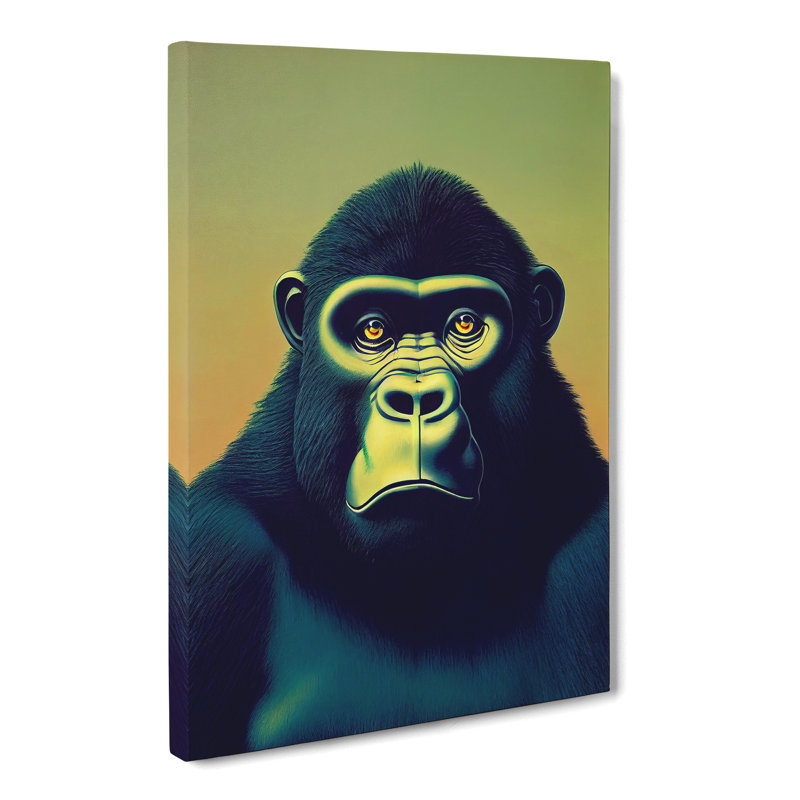 Gorilla Portrait - Wrapped Canvas, 50cm H x 35cm W x 3cm D