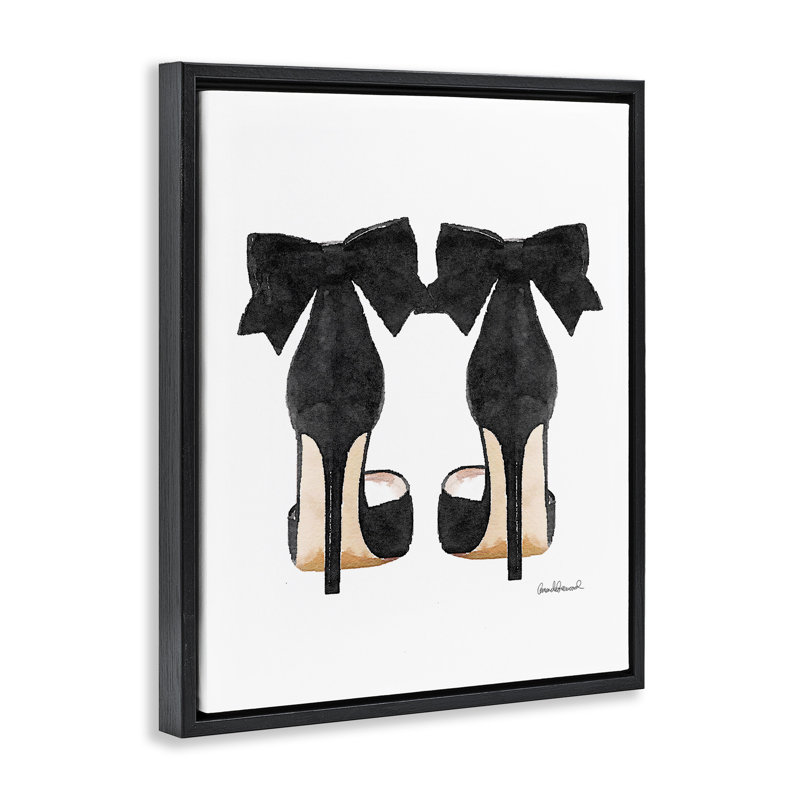 Art mural sur toile flottant Glam, H 25 po x l 31 po, Cadre flottant noir de jais