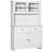 63.5" Kitchen Buffet With Hutch, Pantry Storage Cabinet With 4 Shelves, Drawers, Framed Glass Doors, Open Microwave Countertop