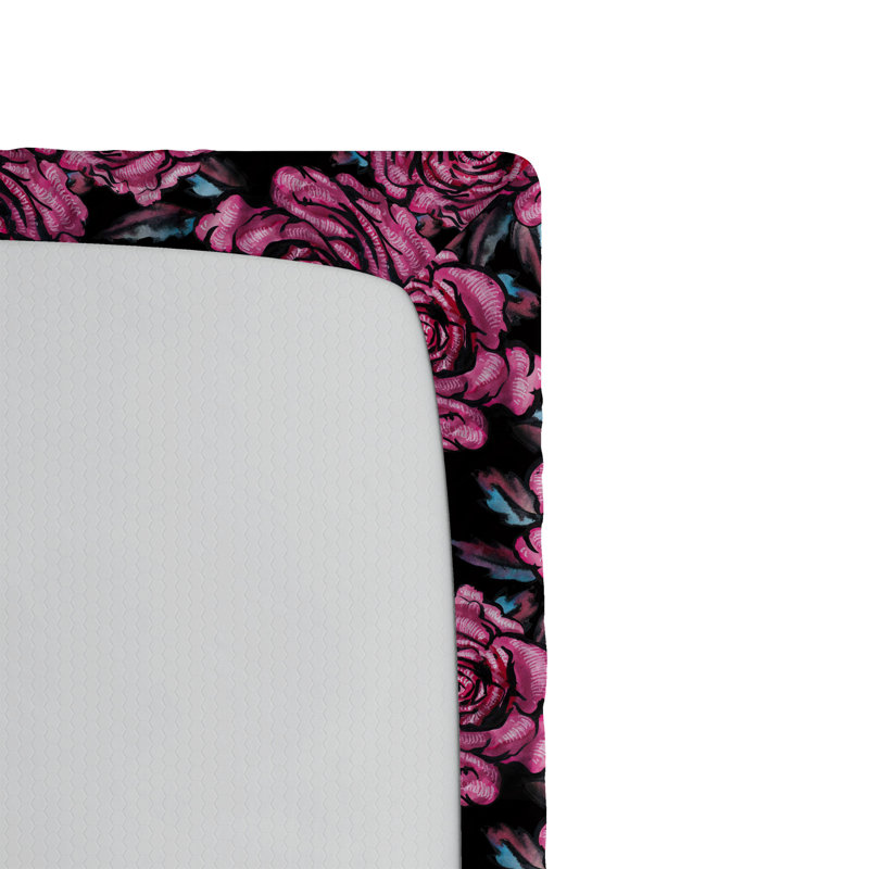 Drap-housse à motif floral Ambesonne, Rose pastel, bleu pâle / floral, Drap-housse grand