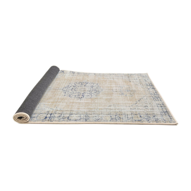 Tapis beige/gris traditionnel, Rond 3 pi
