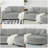 Corduroy Tufted Sleeper Sectional Sofa L-Shaped Convertible Sofa Bed with Modular Arc-Shaped Ottoman, Left/Right Chaise Configuration & High-Density Foam Cushions-974774187