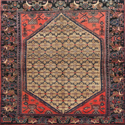 Tapis traditionnel rouge / beige Lipps