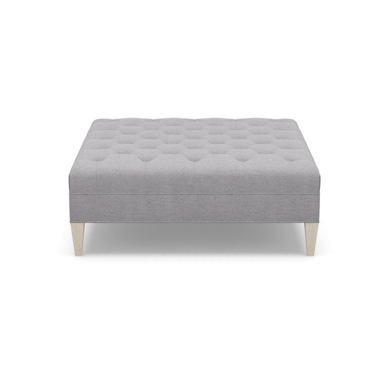 Square Tufted Ottoman, 8938-81, Sandstone