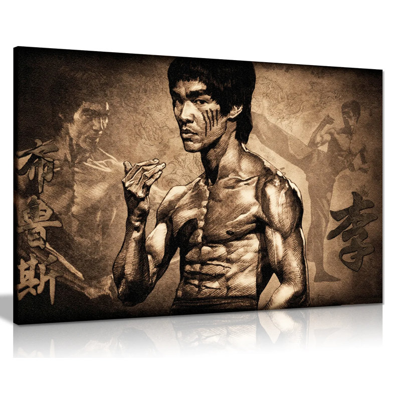 Bruce Lee Martial Arts - Wrapped Canvas Memorabilia, 31cm H x 46cm W