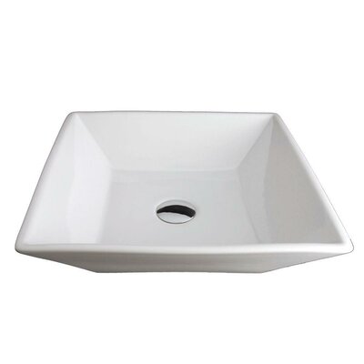 Shallow Square Vessel Bathroom Sink -  Fontaine by Italia, PVS-D827