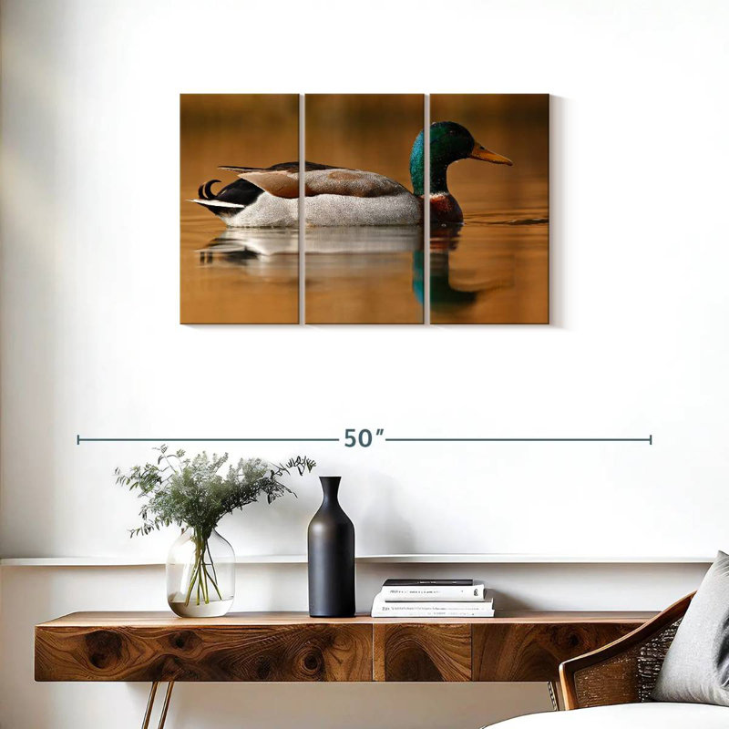 Brampt Bathing Mallard Duck, 20" H x 33" W