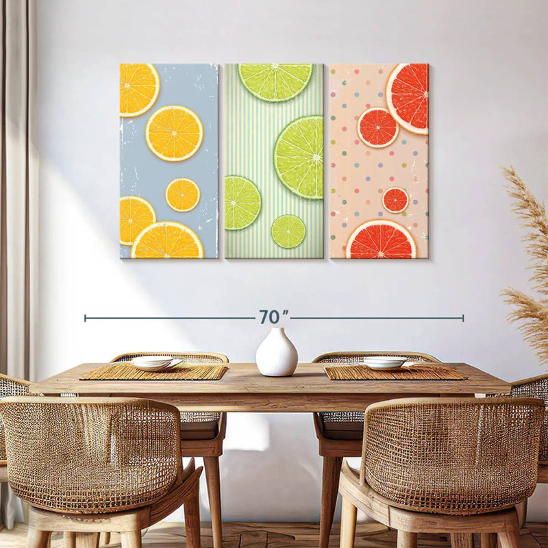 Yarlin Chic Citrus Slices, 36" H x 57" W
