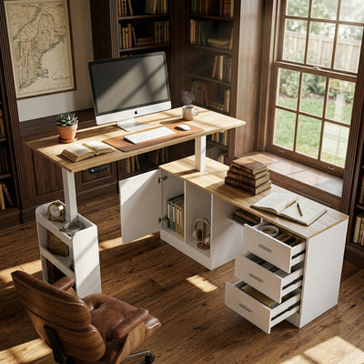 Bernarrdetta 63 W L-Shaped Lift Desk