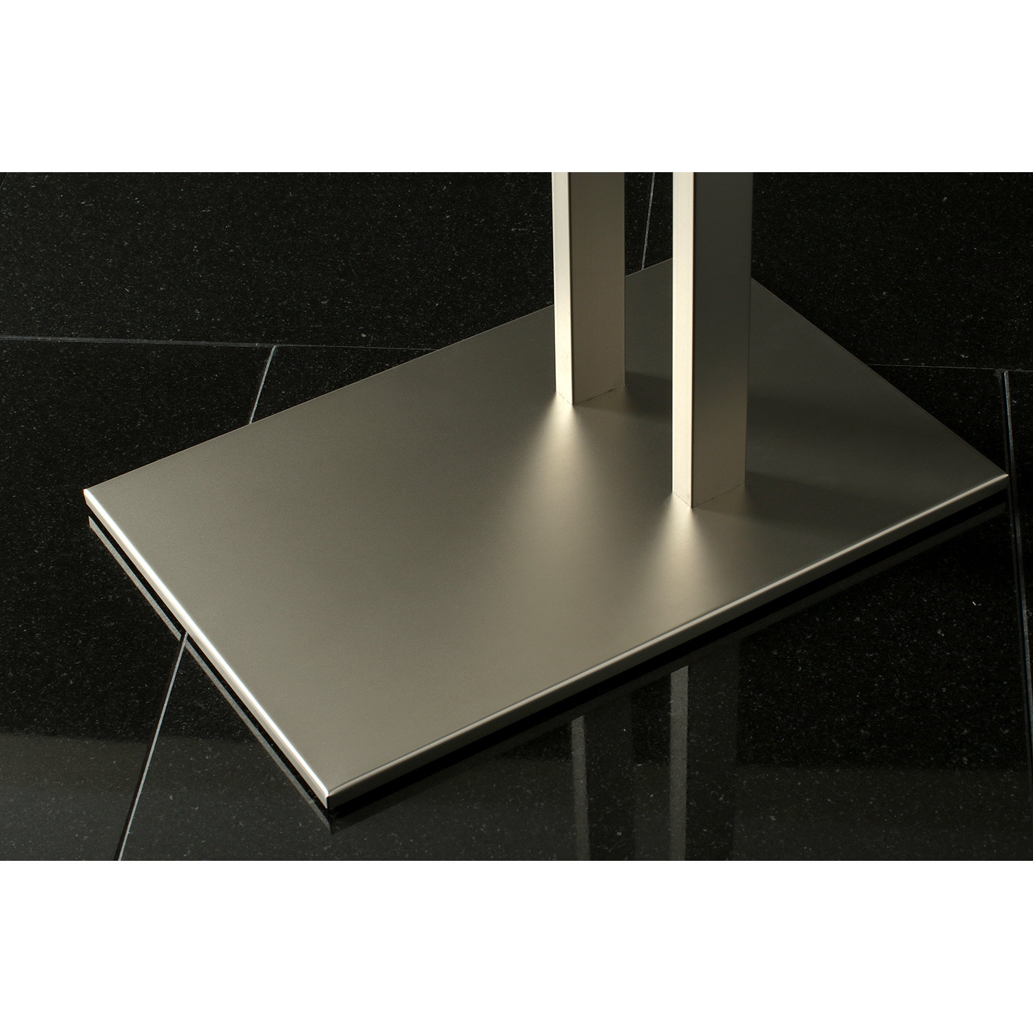 Edenscape Freestanding Dual Towel Stand, Brushed Nickel