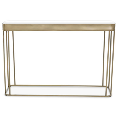 Bezno 116cm Glass Top Console Table