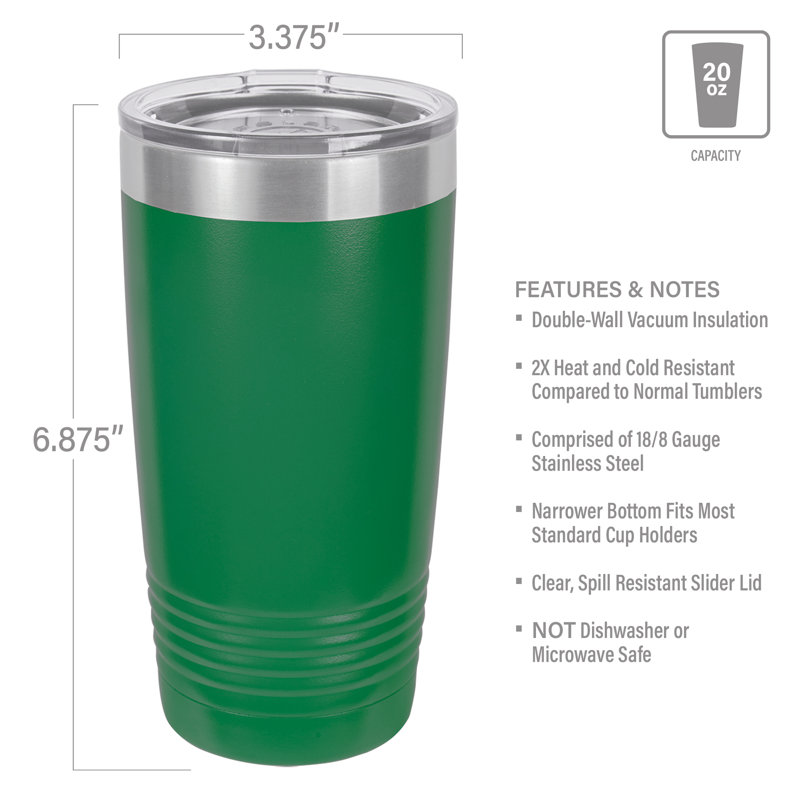 Bobine Cool Dad 20 oz Gobelet de voyage en acier inoxydable isolé sous vide