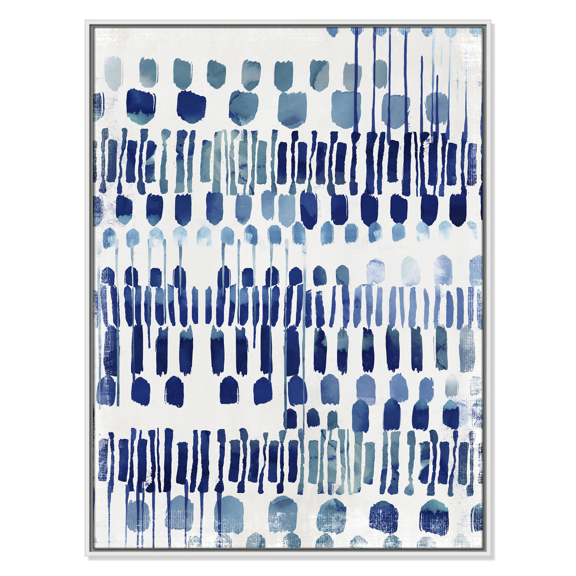 Continuously I - Painting Print, 41.5" H x 31.5" W x 2" D, No Matte, White Framed Canvas