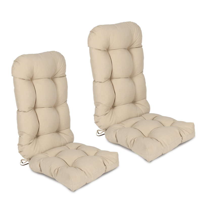 Outdoor Adirondack Chair Seat / Back Cushion (Set of 2), Khaki