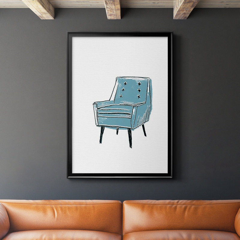 «Take A Seat X», reproduction encadrée de qualité supérieure - prête à être accrochée, H 42,5 po x l 30,5 po x P 1 po
