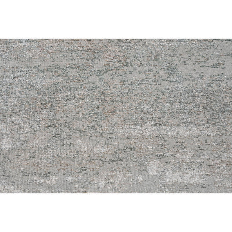 High-Quality Hand-Knotted Silver And Aqua Area Rug