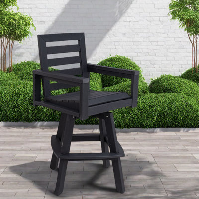 Tabourets de bar pivotants durables, Hdpe carbone, conception moderne pour la piscine