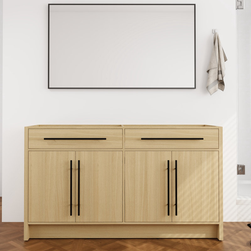 60'' Double Bathroom Vanity Base Without Top