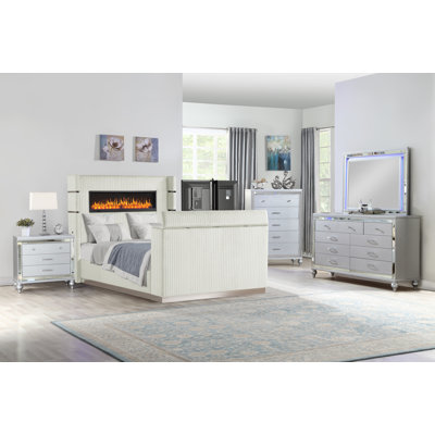 Limann Upholstered Wingback 5PC Bedroom Set