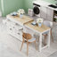 Îlot de cuisine de 74,5 pouces avec table de salle à manger extensible, rangement spacieux et roues verrouillables pour une utilisation flexible.-1107768851