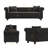 Diba 81.88'' Chesterfield Sofa, Velvet Couch with Rolled Arms-1958912470