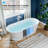 Modern Acrylic Freestanding Bathtub - Glossy White Soaking Tub with Pre-Drilled Drain and Overflow-128918845