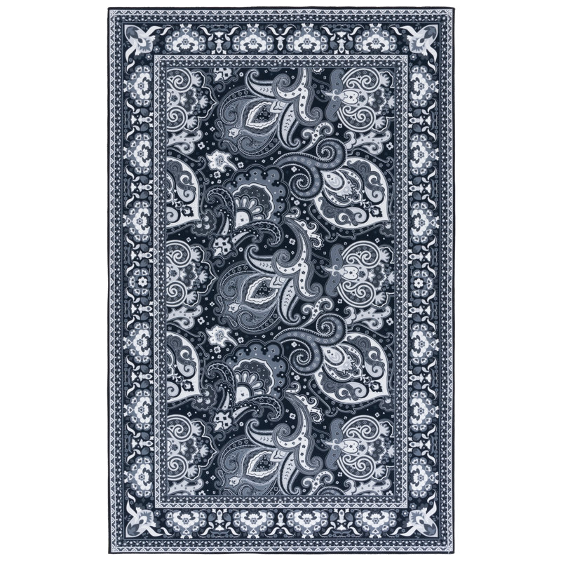 Tapis cachemire lavable à la machine Cartrell, Rectangle 6 pi x 9 pi